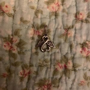 Open heart necklace charm